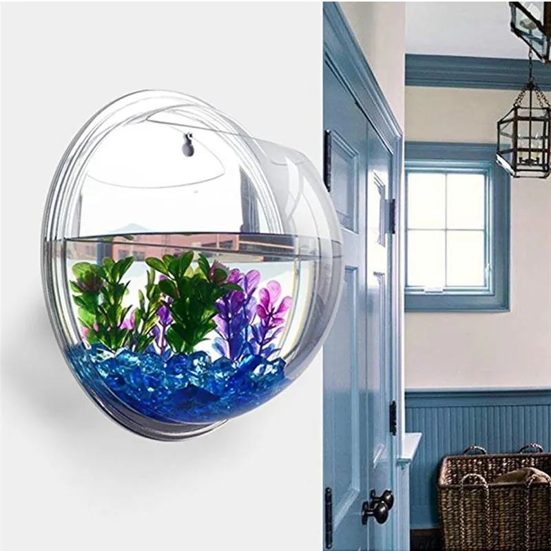 Aquarium Fish Jar - Radiateur mural suspendu en acrylique transparent,