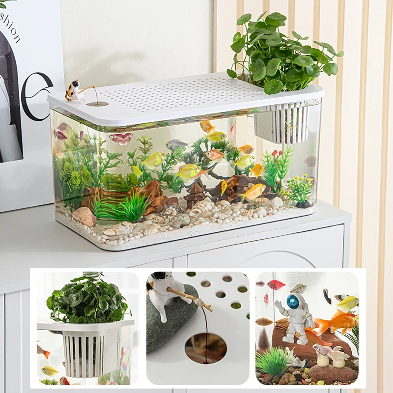 PET + ABS Aquarium nouveau Tra - Aquarium Fish Jar avis et prix